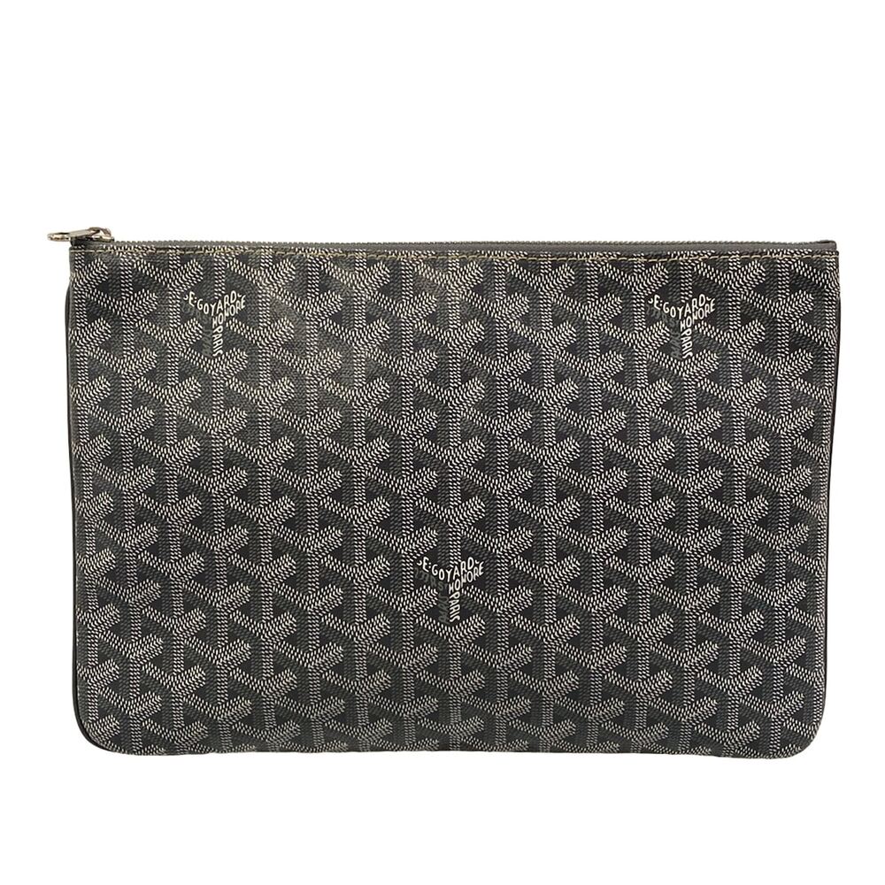 Goyard Senna. Clutch Bag Gray Dark Gray White